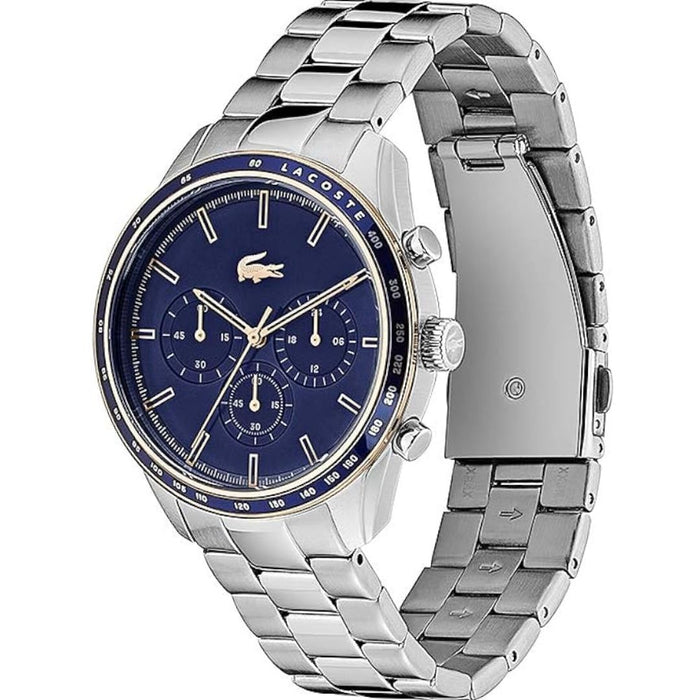 Lacoste Boston Stainless Steel Blue Dial Men's Chrono 2011081 - Authentic
