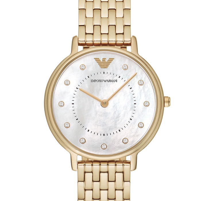 Emporio Armani Women's Two-Hand Gold-Tone Stainless Steel kappa Watch - AR11007 - Authentic