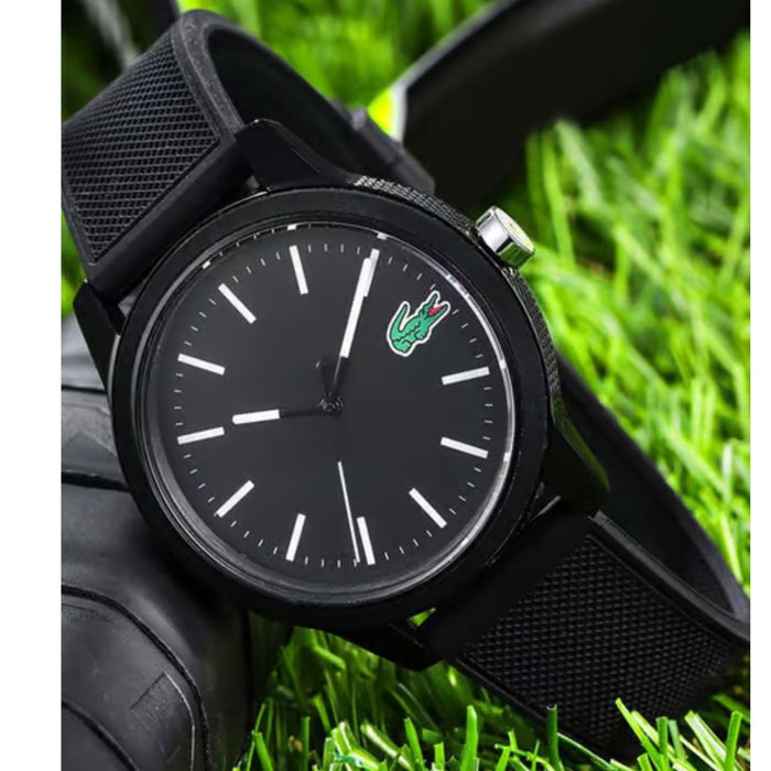 Lacoste 12.12 Black Silicone Men's Watch - 2010986 - Authentic