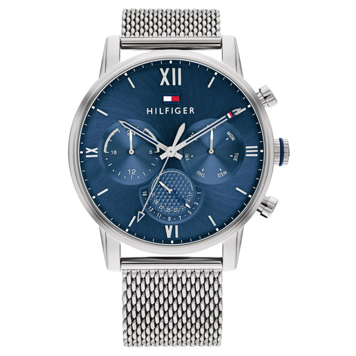 Tommy Hilfiger Blue Dial Chronograph Mesh Watch - 1791881 - Authentic
