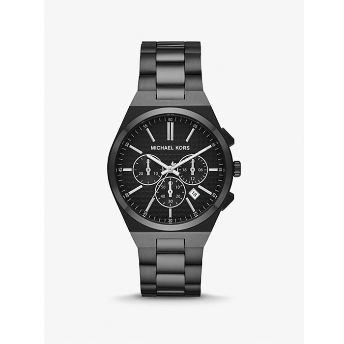 Michael Kors Lennox Chronograph Black Stainless Steel Watch MK9146 Authentic