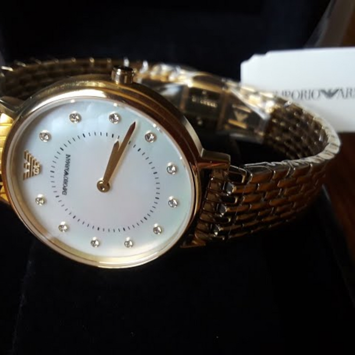 Emporio Armani Women's Two-Hand Gold-Tone Stainless Steel kappa Watch - AR11007 - Authentic