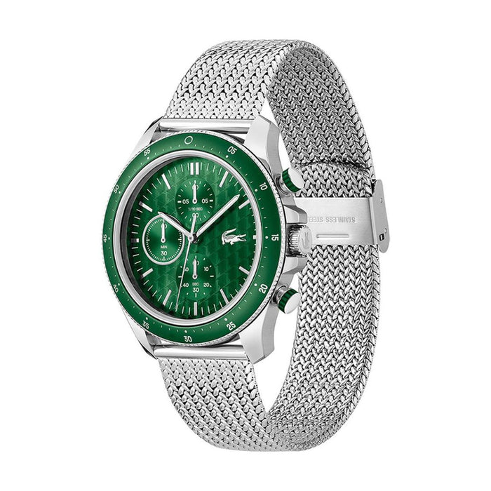 LACOSTE MENS QUARTZ STAINLESS STEEL green watch - 2011255 - Authentic