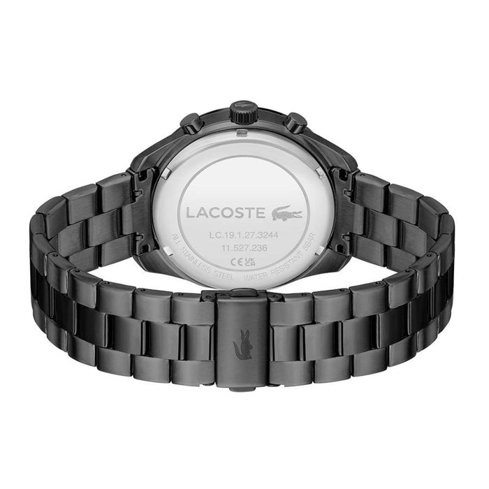 Lacoste Boston Black St. Steel Green Dial Chronograph 2011270 - Authentic