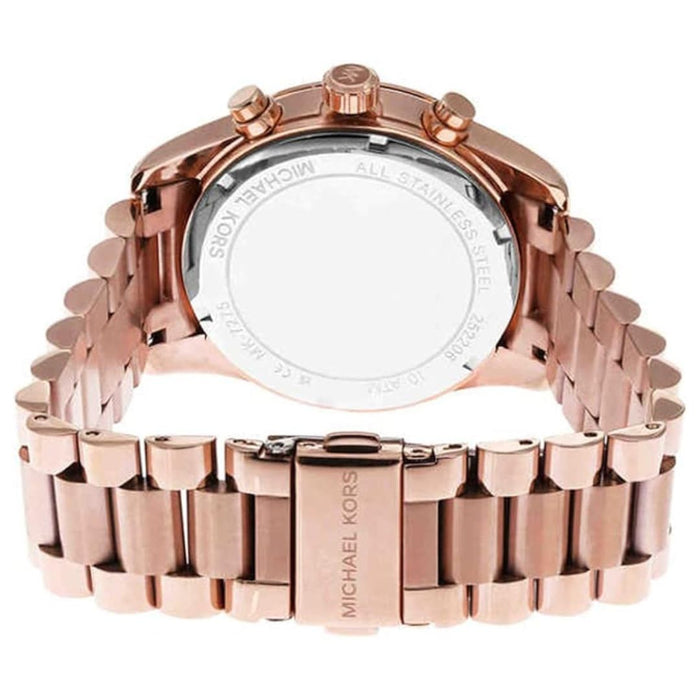Buy Michael Kors Lexington 38 mm Red Dial Stainless Steel Chronograph Watch for Women - MK7275 Authentic