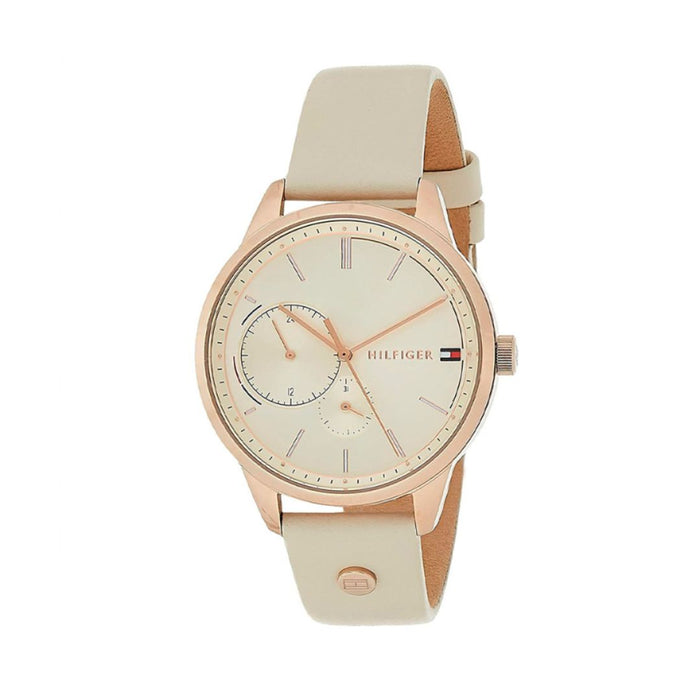 Tommy Hilfiger 1782022 Leather Round Analog Water Resistant Watch for Women - Authentic1