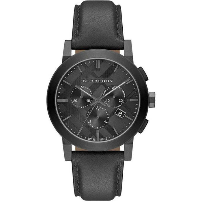 Burberry Black Chronograph Leather Watch BU9364 - Authentic