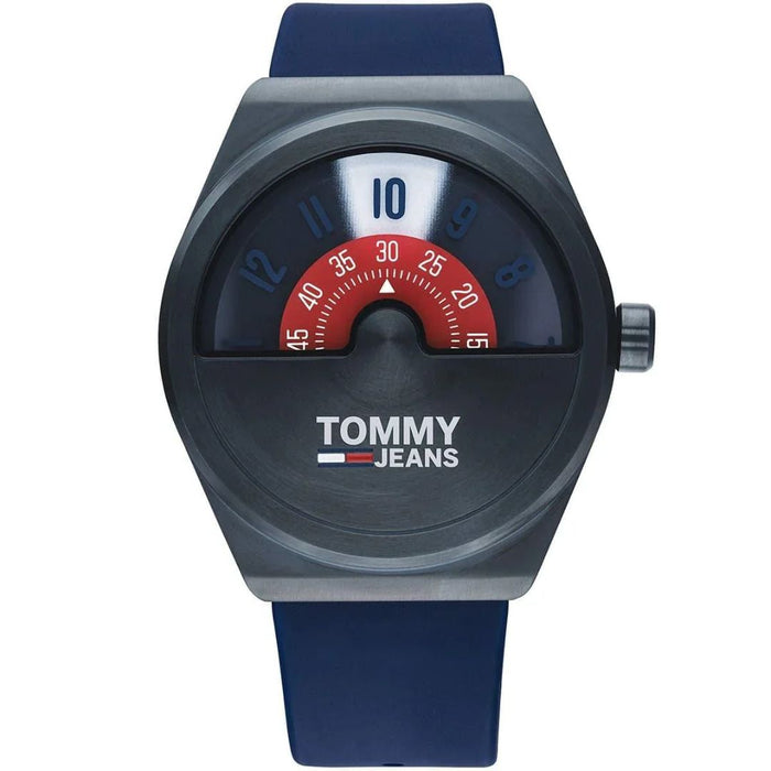 Tommy Jeans Retro Digital Jump Hour Watch – Blue & Red Arc Dial - 1791775 - Authentic