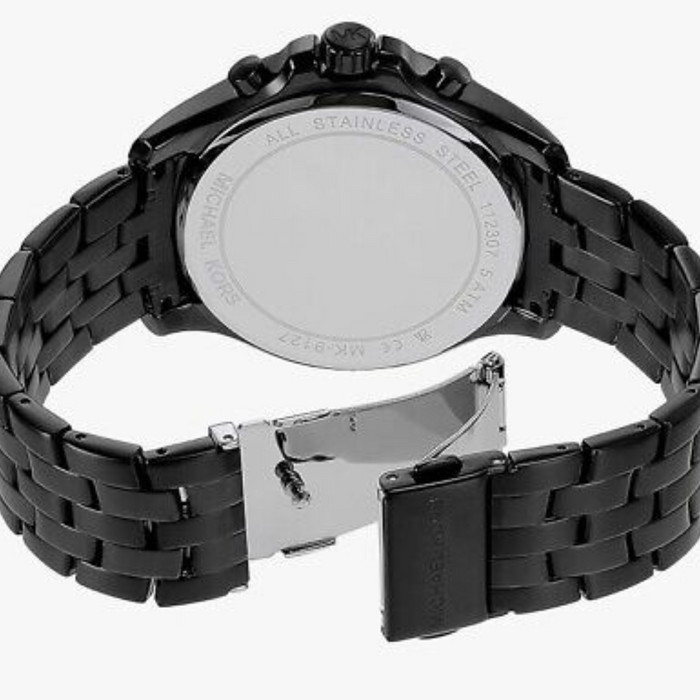 Michael Kors Watch Pilot MK9127 Men's Black, Black, Bracelet Type Authentic