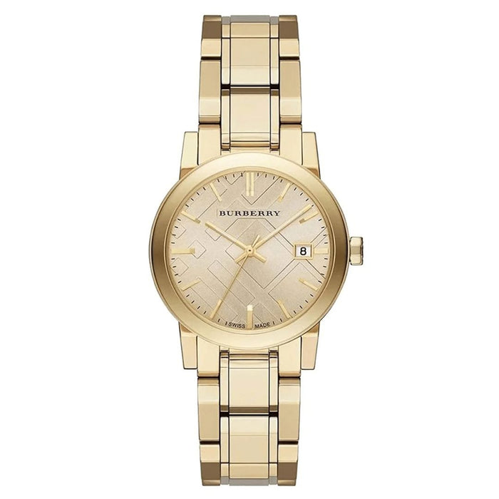 Burberry Gold Stainless Steel Watch – Champagne Dial - BU9134 - Authentic