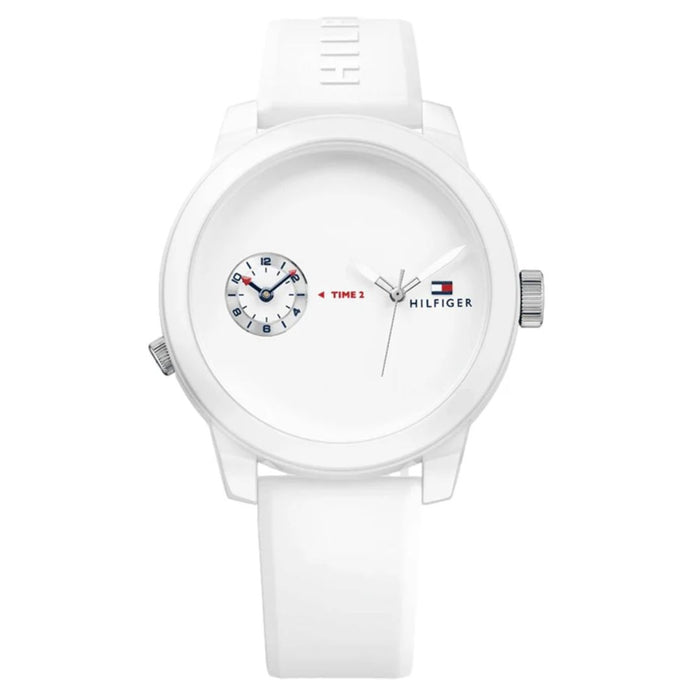 Tommy Hilfiger White Dual-Time Minimalist Watch - 1791324 - Authentic