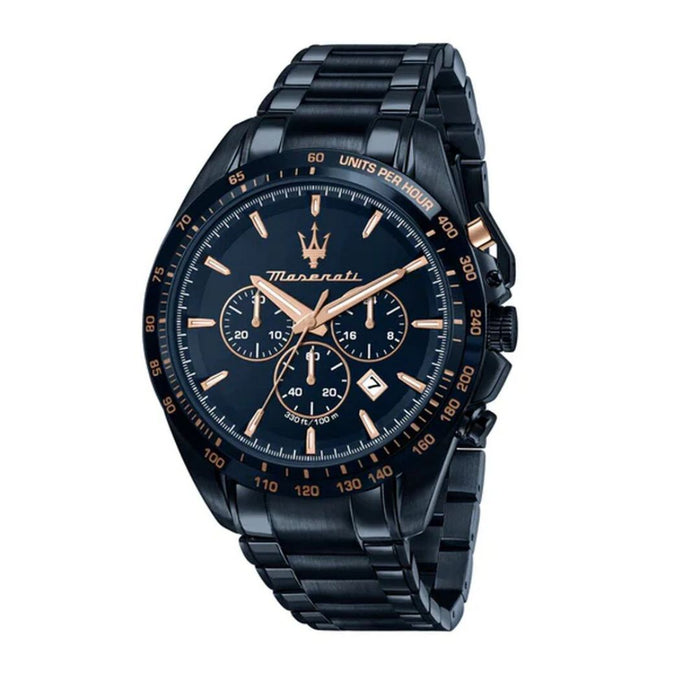 Maserati Successo Chronograph – Black & Rose Gold Edition - R8873612054 - Authentic