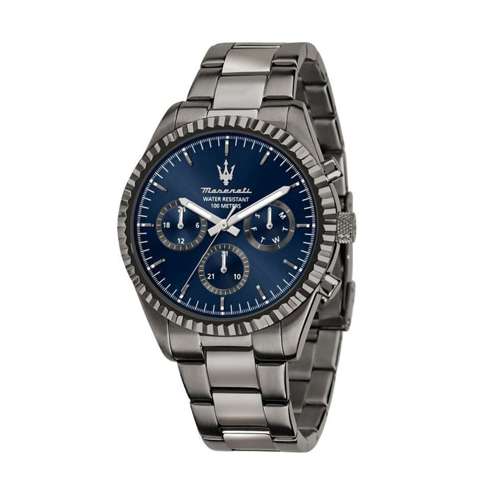 Maserati Gentleman Blue Dial Gunmetal Watch - R8853100019 - Authentic
