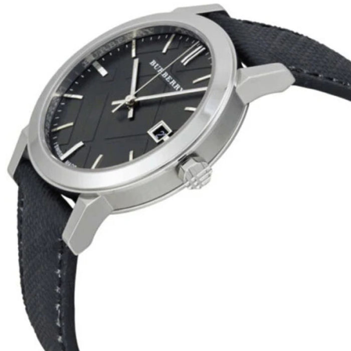 Burberry Classic Black Dial Watch with Leather Strap BU9030 - Authentic