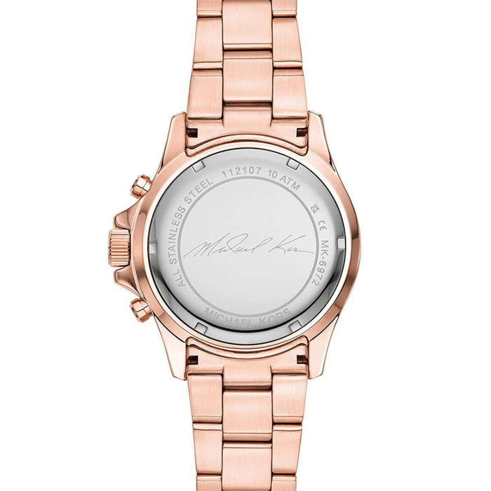 MICHAEL KORS EVEREST ROSE GOLD PINK CRYSTALS WOMEN'S WATCH Authentic