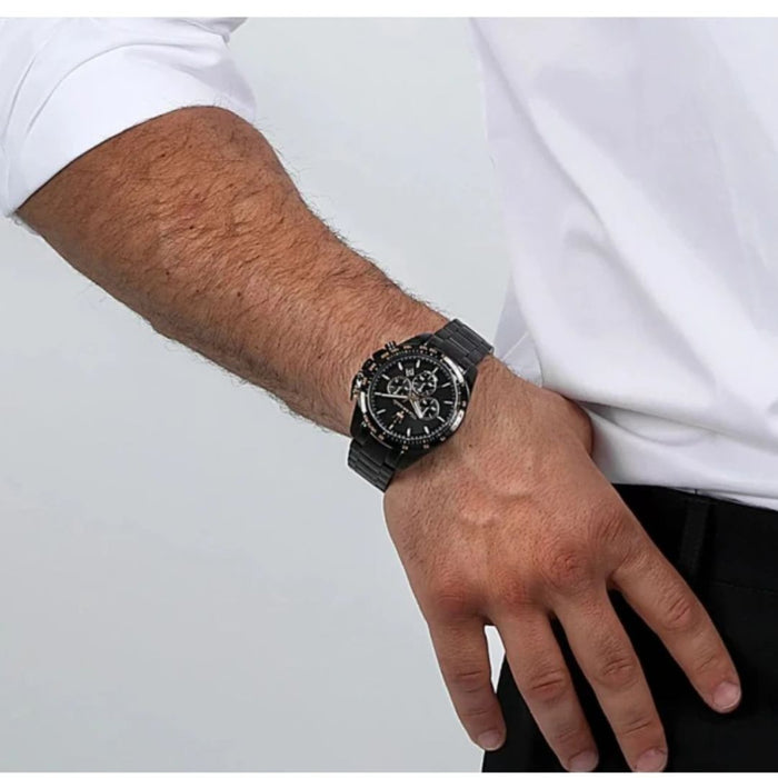 Maserati Traguardo Chronograph Black & Rose Gold - R8873612048 - Authentic