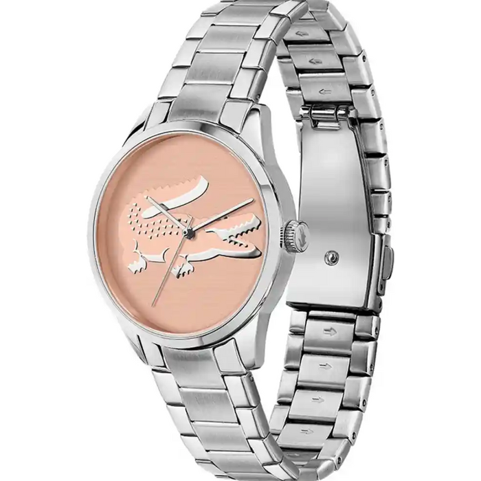 Lacoste Women's Pink Dial Stainless Steel Watch - 2001173 - Authentic