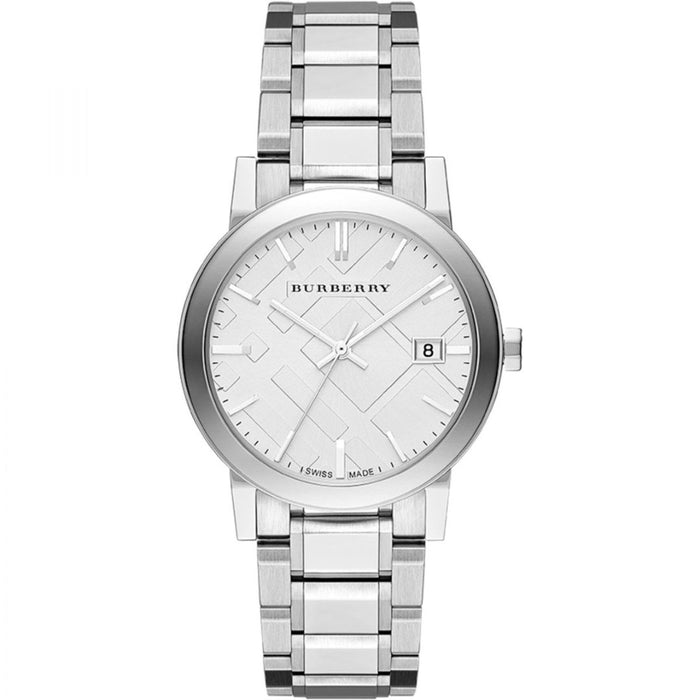 Burberry Classic Silver Stainless Steel Watch - BU9000 - Authentic