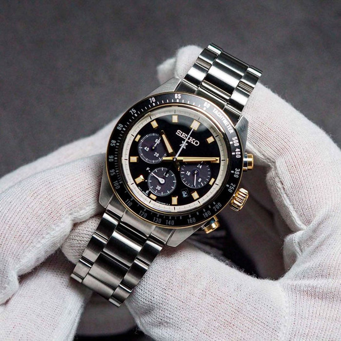Seiko Prospex Speedtimer Solar Chronograph Black & Gold (SSC941P1) - Authentic