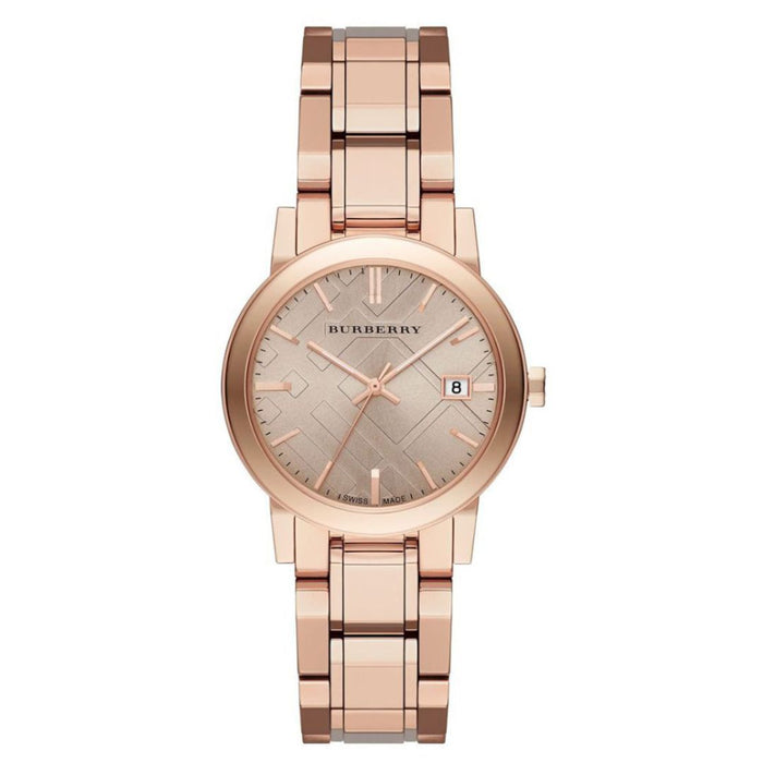 Burberry Rose Gold Women's Watch with Textured Dial - BU9135 - Authentic
