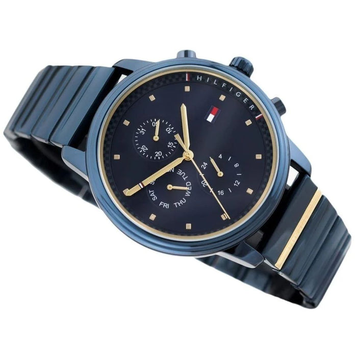 Tommy Hilfiger Blake Blue Dial Blue Steel Strap Watch - 1781893 - Authentic