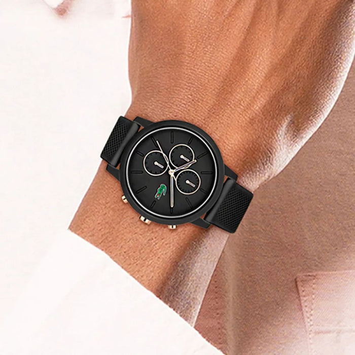 LACOSTE MENS QUARTZ SILICONE WATCH - 2011247 - Authentic