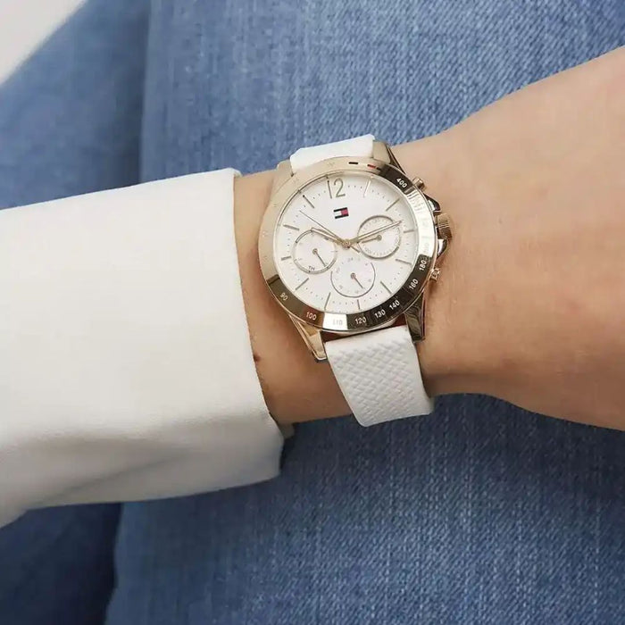 Tommy Hilfiger Women's Analogue Quartz Watch with Silicone Strap 1782199 - Authentic
