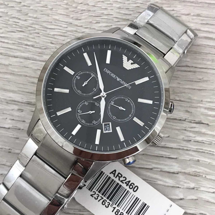 Emporio Armani Men's Chronograph Stainless Steel Watch, AR2460 46 mm Authentic