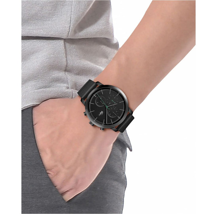 Lacoste Replay Black Leather Men's Multi-function Watch - 2011177 - Authentic