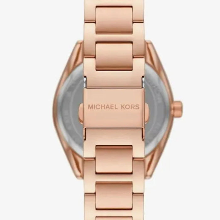 Michael Kors Janelle Rose Gold Tone Red Dial Women's Watch Authentic