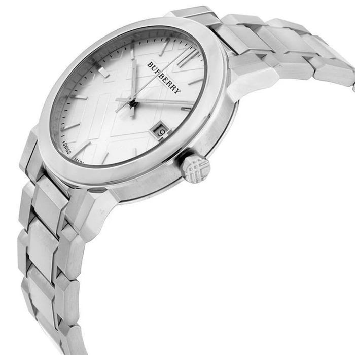 Burberry Classic Silver Stainless Steel Watch - BU9000 - Authentic