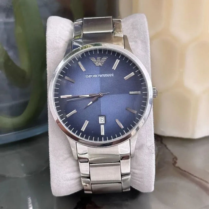 Emporio Armani Renato Quartz Blue Dial Men's Watch AR11182 - Authentic