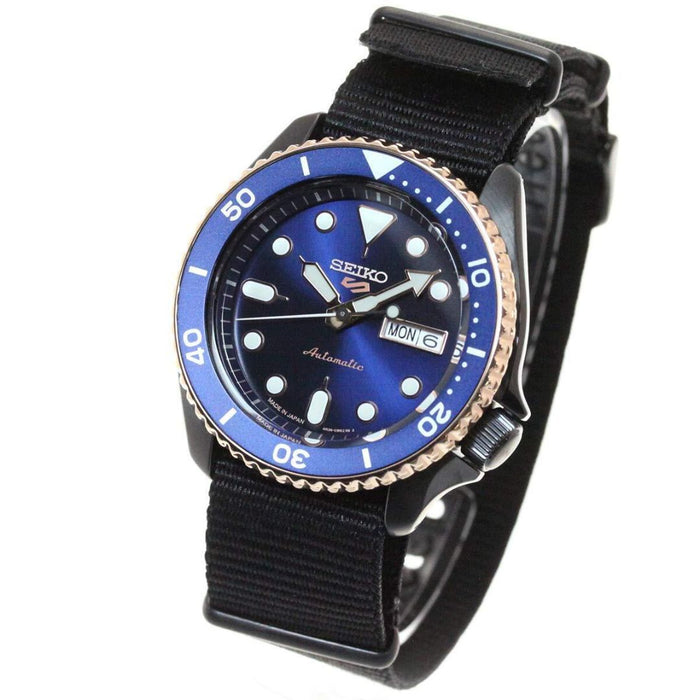 Seiko 5 Sports Automatic Blue & Rose Gold SBSA098 - Authentic