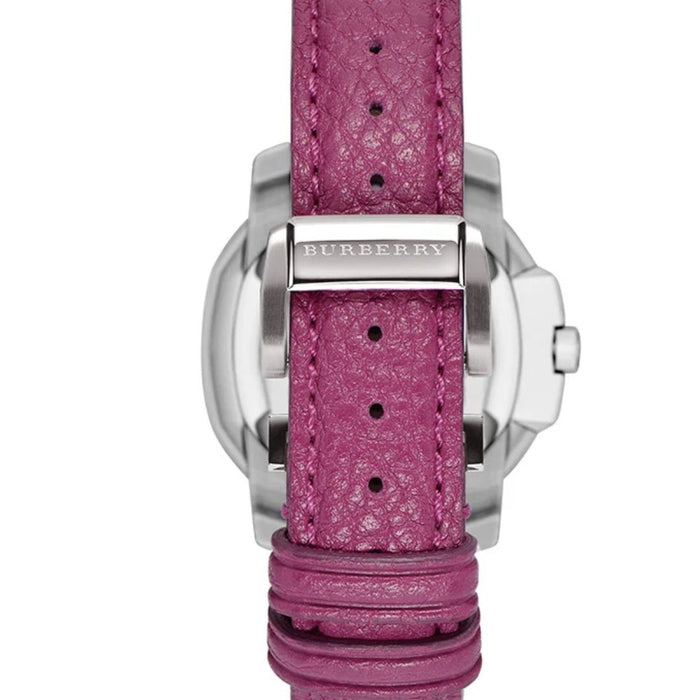 Burberry Purple Dial Watch with Textured Leather Strap BBY1715 - Authentic