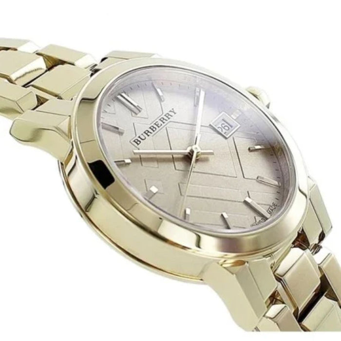 Burberry Gold Stainless Steel Watch – Champagne Dial - BU9134 - Authentic