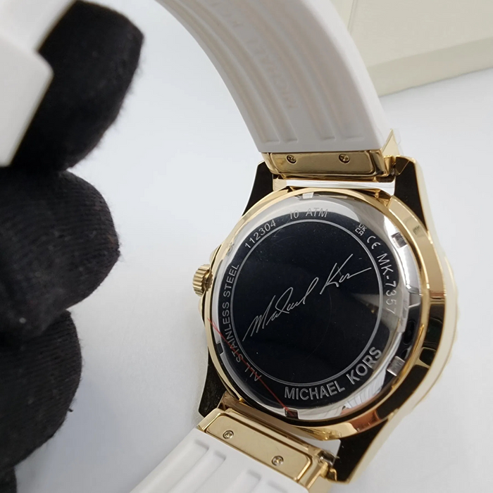 Michael Kors Everest White Silicone Strap Women's Watch| MK7357 Authentic