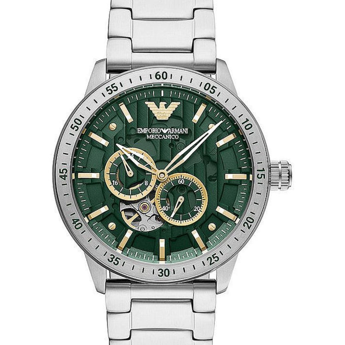 Emporio Armani AR60053 - Mario Meccanico Chronograph Watch - Authentic