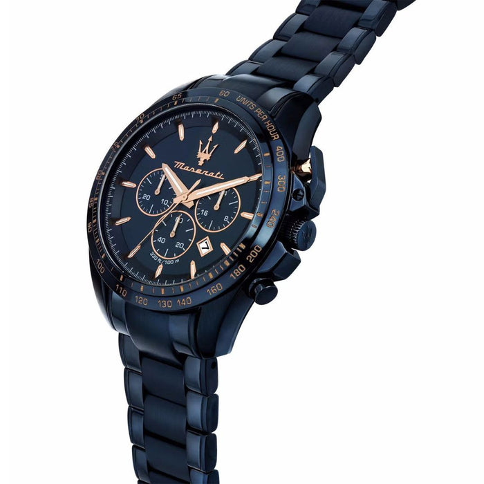 Maserati Successo Chronograph – Black & Rose Gold Edition - R8873612054 - Authentic