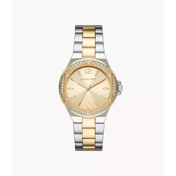 Michael Kors Lennox Three-Hand Two-Tone Stainless Steel Watch  Authentic