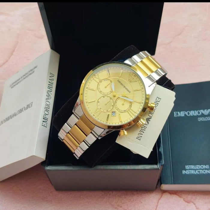 Emporio Armani Renato Silver Dial Men's Watch Authentic