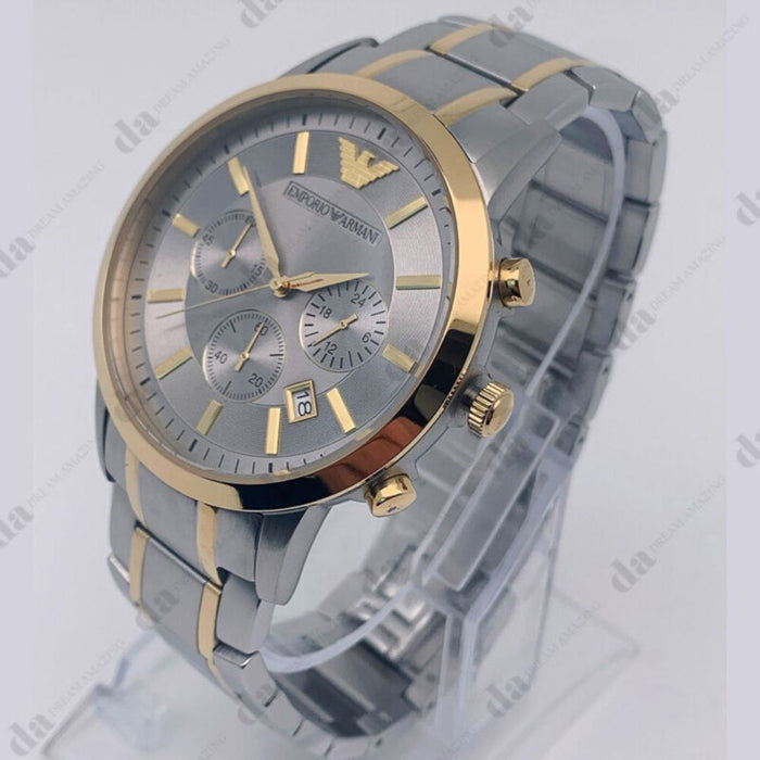 Emporio Armani Renato Silver Dial Men's Watch Authentic