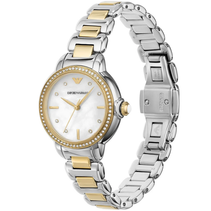 Emporio Armani Two Tone Analogue Mia Watch AR11524 - Authentic
