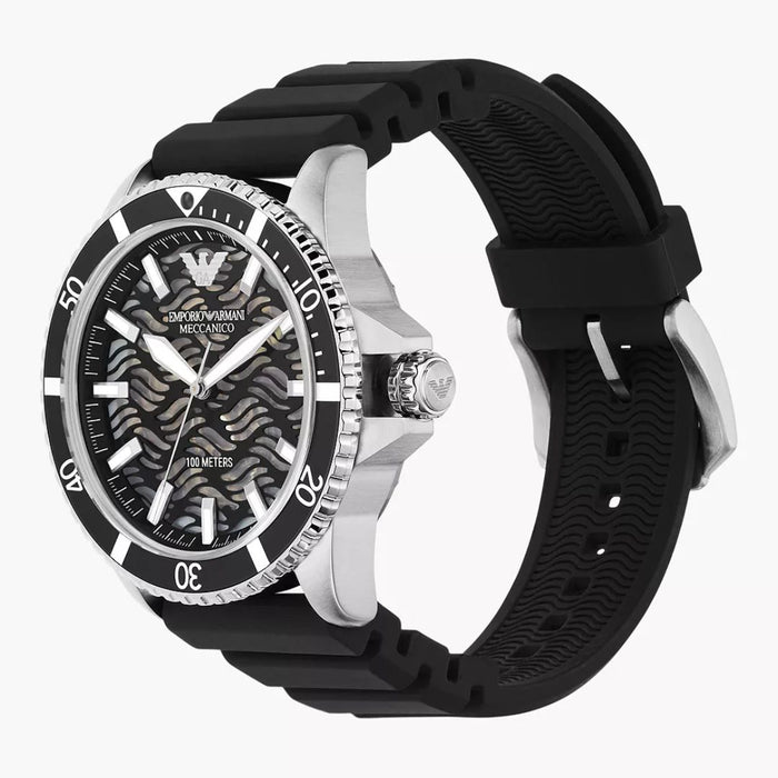 Emporio Armani Automatic Black Silicone Watch AR60062 - Authentic