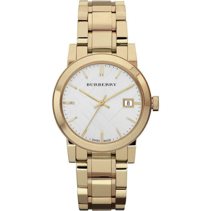 Burberry Women's Gold Stainless Steel Watch with White Dial - BU9103 - Authentic