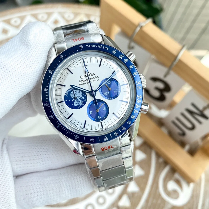 Omega Speedmaster Silver Snoopy Award 50th Anniversary Chronograph