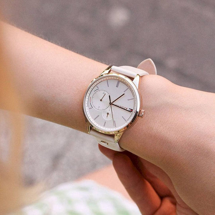 Tommy Hilfiger 1782022 Leather Round Analog Water Resistant Watch for Women - Authentic1