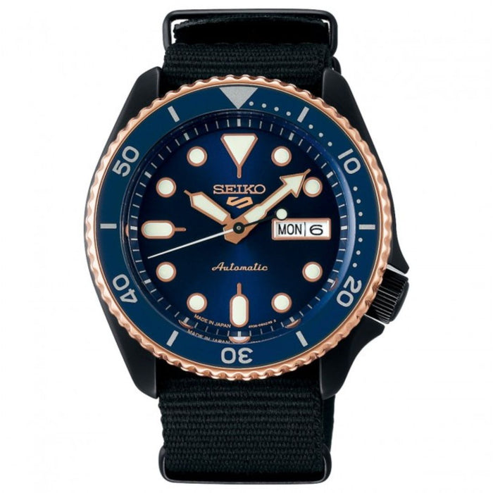 Seiko 5 Sports Automatic Blue & Rose Gold SBSA098 - Authentic