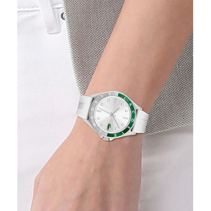 Lacoste Swing White Silicone Women's Watch - 2001265 - Authentic