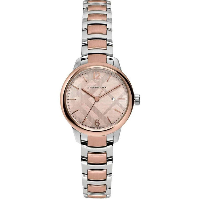 Burberry Rose & Silver Two-Tone Women's Watch - BU10117 - Authentic