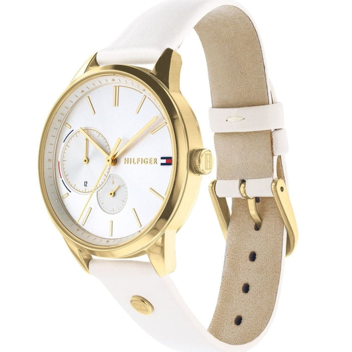 TOMMY HILFIGER WOMENS BROOKE WATCH 1782018 WHITE DIAL - Authentic
